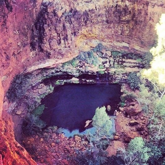 Circular Pool vue du haut de la gorge.