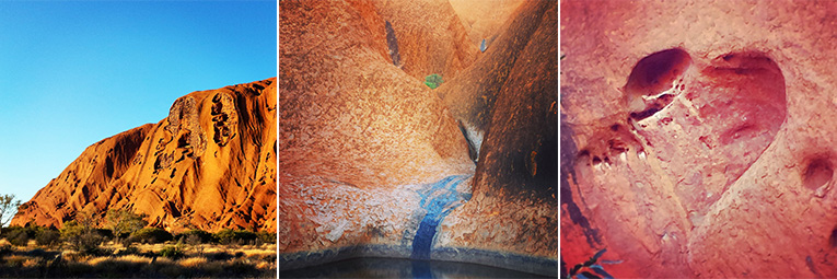 Les faces cachées d'Uluru... cratères, cascades et romantisme :)