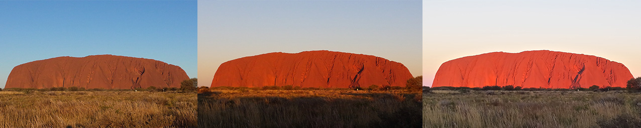 Couché de soleil sur Uluru... minutes après minutes !